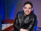 Anthony Ramos, who plays Usnavi in the film, poses at the party.