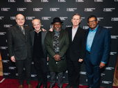 Peter Friedman, Steve Zettler, Brent Jennings, Cotter Smith, and Eugene Lee, all original cast members of the 1981 Negro Ensemble Company production of A Soldier's Play.