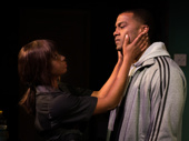 Montego Glover as Ovetta and Joshua Boone as Samuel in All the Natalie Portmans.