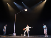 Jon Michael Hill, Gabriel Ebert and Namir Smallwood in Pass Over on Broadway.Photo by Joan Marcus