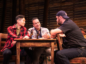James Seol, Caesar Samayoa and Paul Whitty in Come From Away.