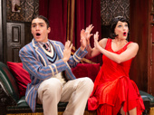 Jesse Aronson and Maggie Weston in The Play That Goes Wrong.