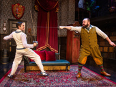 Jesse Aronson and Brent Bateman in The Play That Goes Wrong.