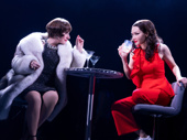 Patti LuPone as Joanne and Katrina Lenk as Bobbie in Company.