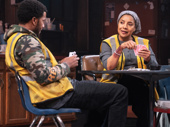 Joshua Boone as Dez and Phylicia Rashad as Faye in Skeleton Crew.