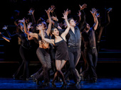 Bianca Marroquín as Velma and the cast of Chicago.