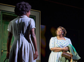 Nkeki Obi-Melekwe as Tina Turner and NaTasha Yvette Williams as Zelma in Tina: The Tina Turner Musical.