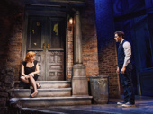 Tammy Blanchard as Audrey and Skylar Astin as Seymour in Little Shop of Horrors.
