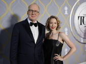 Tracy Letts and Carrie Coon attend the 75th Tony Awards. Letts' The Minutes is nominated for Best Play.