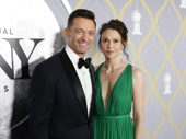 Tony-nominated The Music Man co-stars Hugh Jackman and Sutton Foster snap a sweet pic.