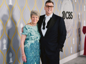The Music Man's Tony-nominated choreographer Warren Carlyle steps out for the night with his mother.