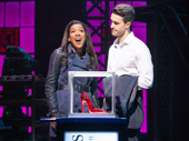 Brianna Stoute as Nicola and Christian Douglas as Charlie in Kinky Boots.