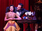 Lea Michele as Fanny Brice and Ramin Karimloo as Nicky Arnstein in Funny Girl.