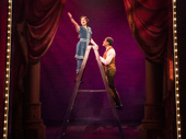 Lea Michele as Fanny Brice and Jared Grimes as Eddie Ryan in Funny Girl.