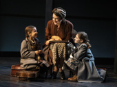 Reese Bogin as Mimi, Sara Topham as Sally and Ava Michele Hyl as Bella in Leopoldstadt.