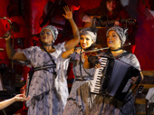 Nyla Watson, Belén Moyano and Dominique Kempf as The Fates in Hadestown.