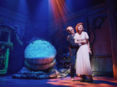 Rob McClure as Seymour and Lena Hall as Audrey in Little Shop of Horrors.