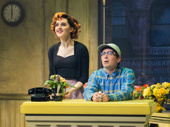 Lena Hall as Audrey and Matt Doyle as Seymour in Little Shop of Horrors.