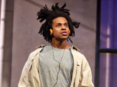 Jeremy Pope as Jean-Michel Basquiat in The Collaboration.