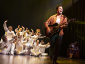 Will Swenson as Neil Diamond - Then and the cast of A Beautiful Noise.