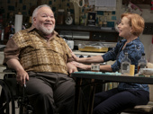 Stephen McKinley Henderson as Pops and Elizabeth Canavan as Detective Audry O'Connor in Between Riverside and Crazy.