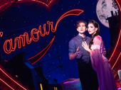 Aaron Tveit as Christian and Ashley Loren as Satine in Moulin Rouge! The Musical.