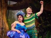 Nancy Zamit as Annie and Greg Tannahill as Jonathan in Peter Pan Goes Wrong.
