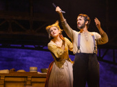 Annaleigh Asford as Mrs. Lovett and Josh Groban as Sweeney Todd in Sweeney Todd.