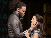 Jordan Donica as Lancelot du Lac and Phillipa Soo as Guenevere in Camelot.