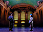 Colton Ryan as Jimmy Doyle and Anna Uzele as Francine Evans in New York, New York.