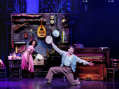 Anna Uzele as Francine Evans and Colton Ryan as Jimmy Doyle in New York, New York.