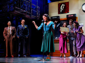 Anna Uzele as Francine Evans and the cast of New York, New York.