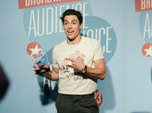 Spectacular! Derek Klena poses with his Favorite Replacement Award, celebrating his performance in Moulin Rouge! The Musical.