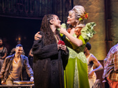 Solea Pfeiffer as Eurydice and Betty Who as Persephone in Hadestown .