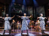 Amelia Cormack, Lindsey Hailes, and Brit West as The Fates in Hadestown.