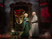 Michele Pawk as Madame Morrible and John Dossett as The Wizard in Wicked.