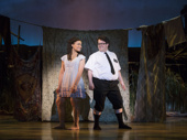 Kim Exum as Nabulungi and Cody Jamison Strand as Elder Cunningham in The Book of Mormon.