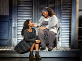 Nichelle Lewis as Dorothy and Melody Betts Aunt Em in the national tour of The Wiz.