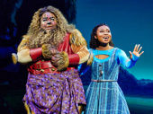 Kyle Ramar Freeman as Lion and Nichelle Lewis as Dorothy in the national tour of The Wiz.