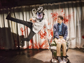 Bryce Pinkham as Orin Scrivello D.D.S. and Darren Criss as Seymour in Little Shop of Horrors.