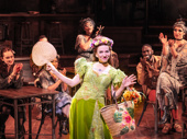 Ani DiFranco as Persephone and the cast of Hadestown.