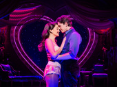 Courtney Reed as Satine and Derek Klena as Christian in Moulin Rouge! The Musical.