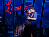 Courtney Reed as Satine and Derek Klena as Christian in Moulin Rouge! The Musical.