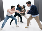 A fight breaks out between Dallas and Bob (Joshua Boone and Kevin William Paul) and Darrel and Paul (Brent Comer and Dan Berry)