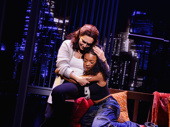 Shoshana Bean as Jersey and Maleah Joi Moon as Ali in Hell's Kitchen.