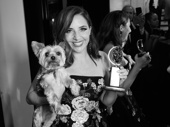 Stereophonic producer Sue Wagner has two perfect accessories: an adorable pup and a Tony Award!