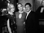 Appropriate Tony winner Sarah Paulson huddles up with co-stars Ella Beatty and Michael Esper