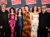 Playwright Jez Butterworth and director Sam Mendes flank their stars: Laura Donelly, Ophelia Lovibond, Helena Wilson and Leanne Best