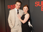 Ensemble members Emma Lloyd and Tyler Davis soak in their first Broadway opening