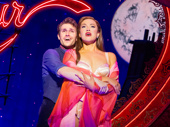 John Cardoza as Christian and Solea Pfeiffer as Satine in Moulin Rouge! The Musical.